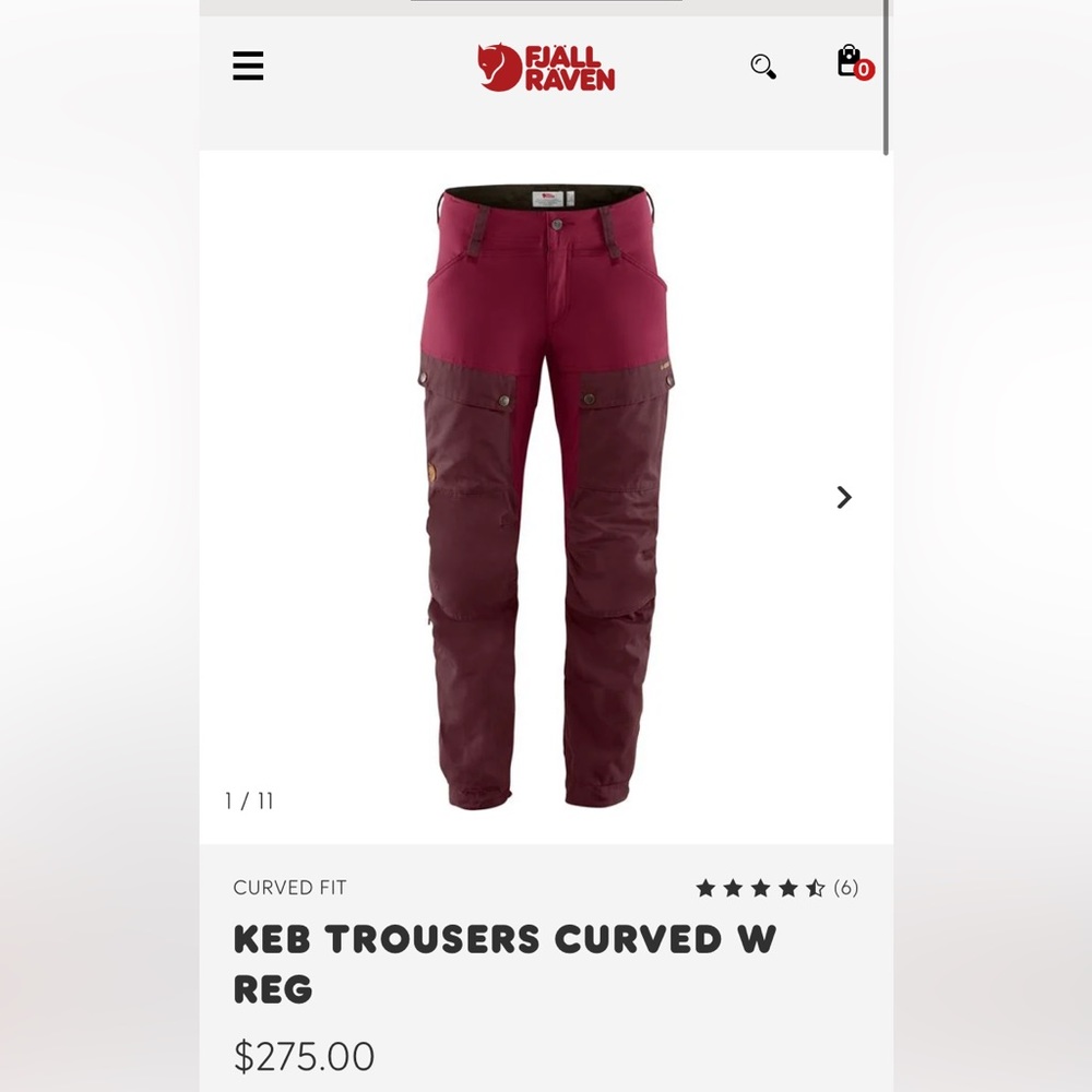 Fjallraven KEB TROUSERS CURVED W REG